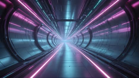 el túnel de neón futurista