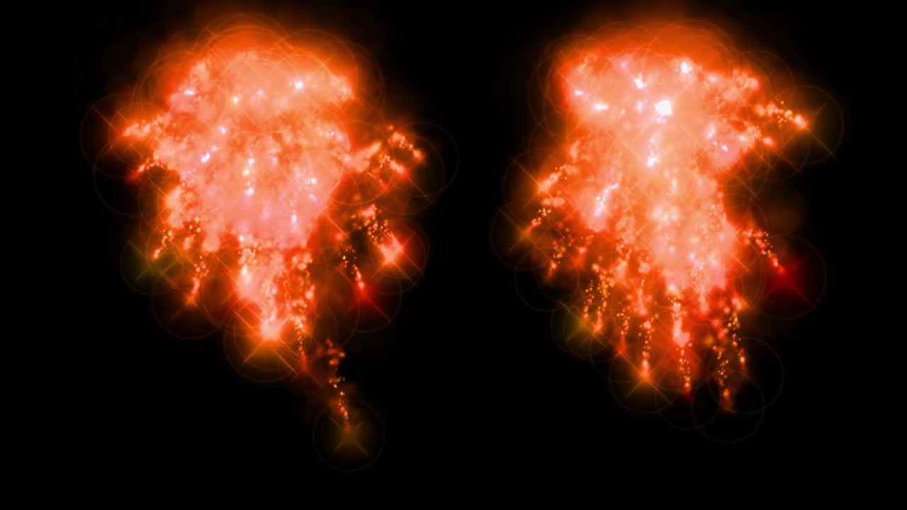 chispas de fuego partículas de color animación gráficos de movimiento