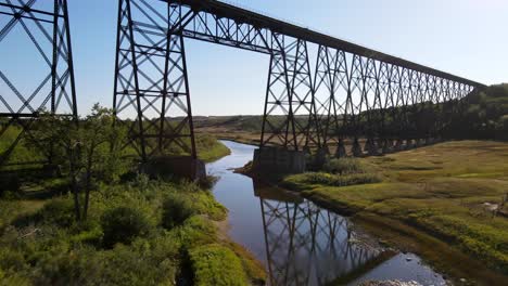 battle river trestle on sunny day