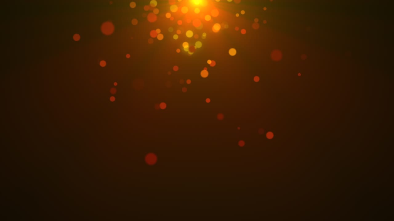 particelle oro e rosse con bokeh rotondo