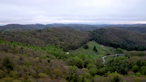 aerial-reveal-over-ridge-near-boone-nc,-boone-north-carolina