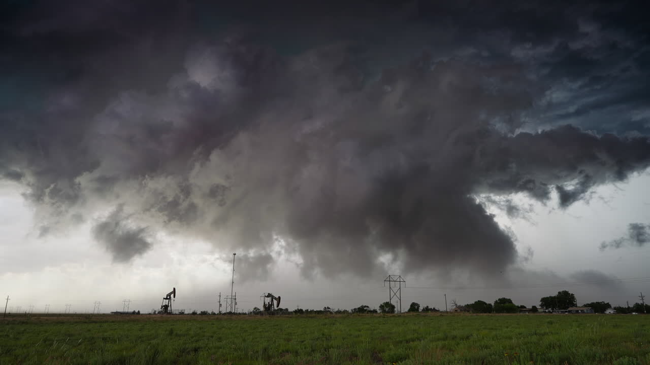Heavy Cumulonimbus Clouds Forming During Dramatic Extreme Weather Event