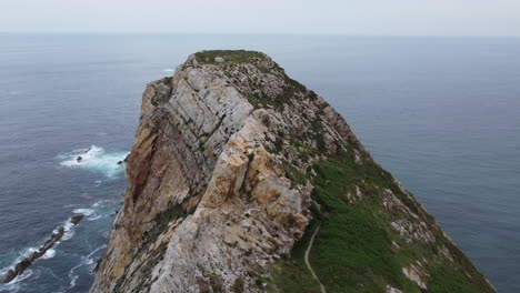 Aerial-view-of-Cabo-de-Peñas-in-Asturias,-Spain