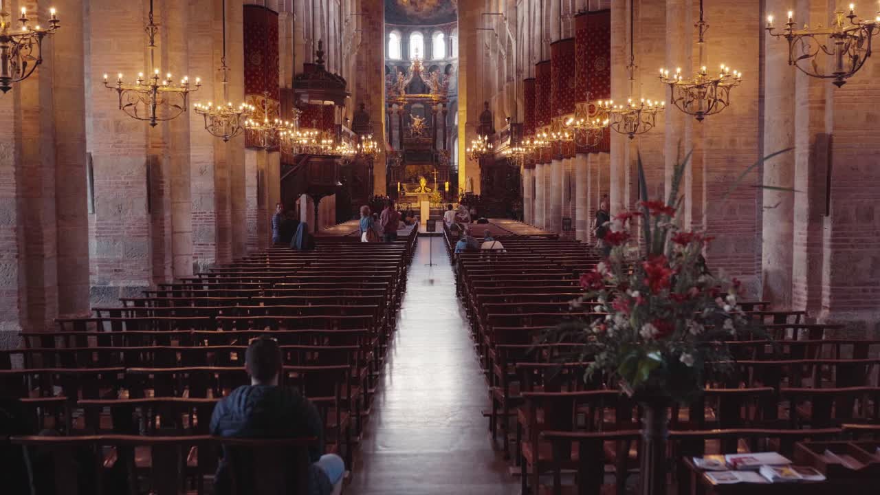 Grand Interior of a Historic Church or Cathedral