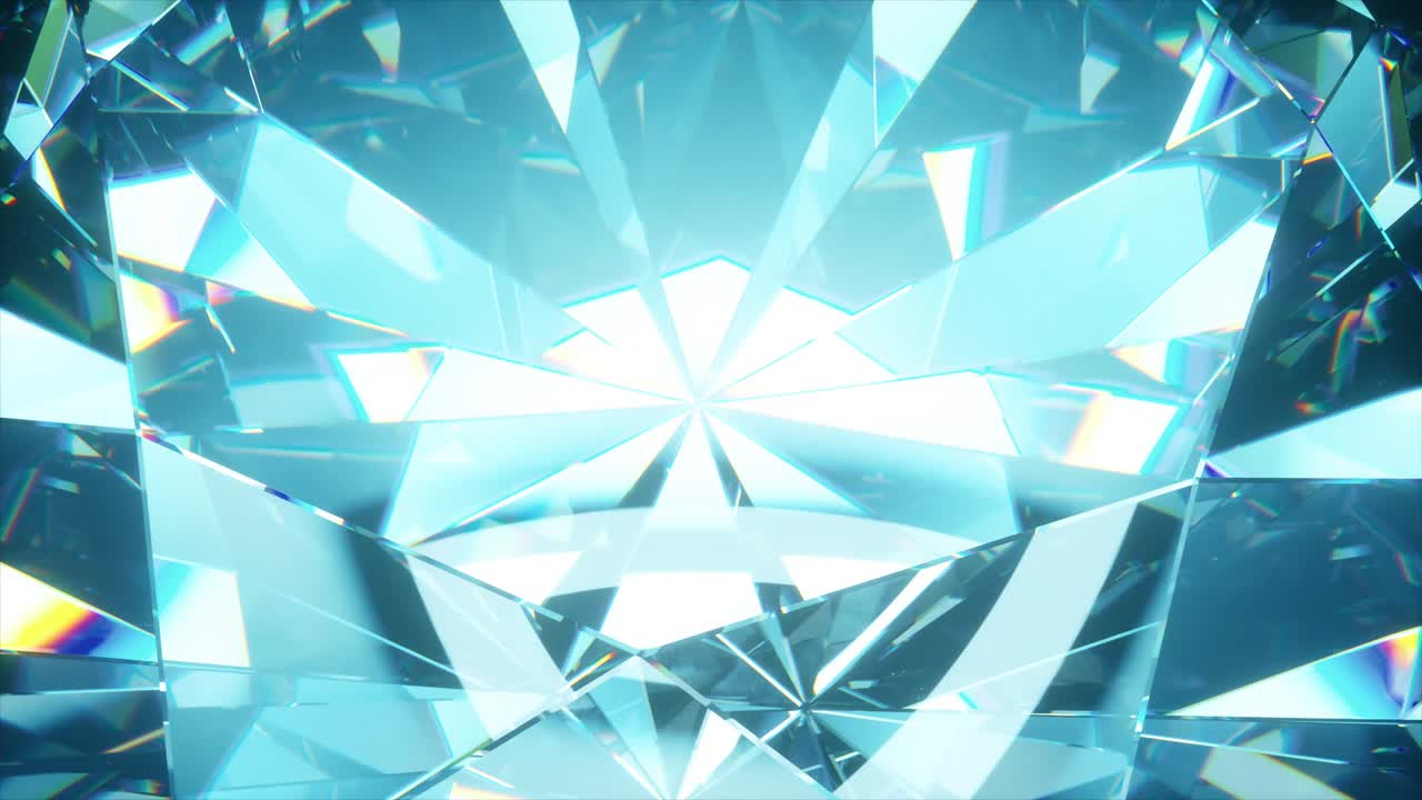 hermoso diamante giratorio lento. bucle sin costuras 4k cg animación 3d, buen bucle de fondo abstracto.