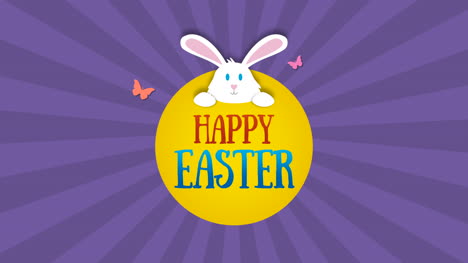 Animated-closeup-Happy-Easter-text-and-rabbit-on-blue-and-purple-vertigo