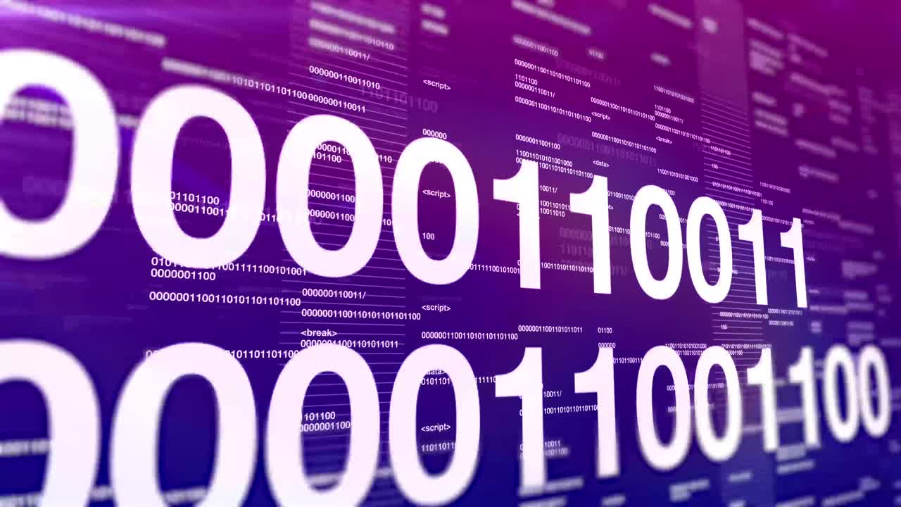 vuelo dramático a través del banco digital de números