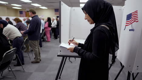 people voting at a polling place during an election