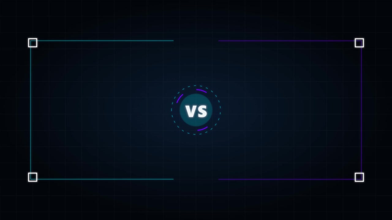 Modello di schermata per confronto competitivo con grafica animata