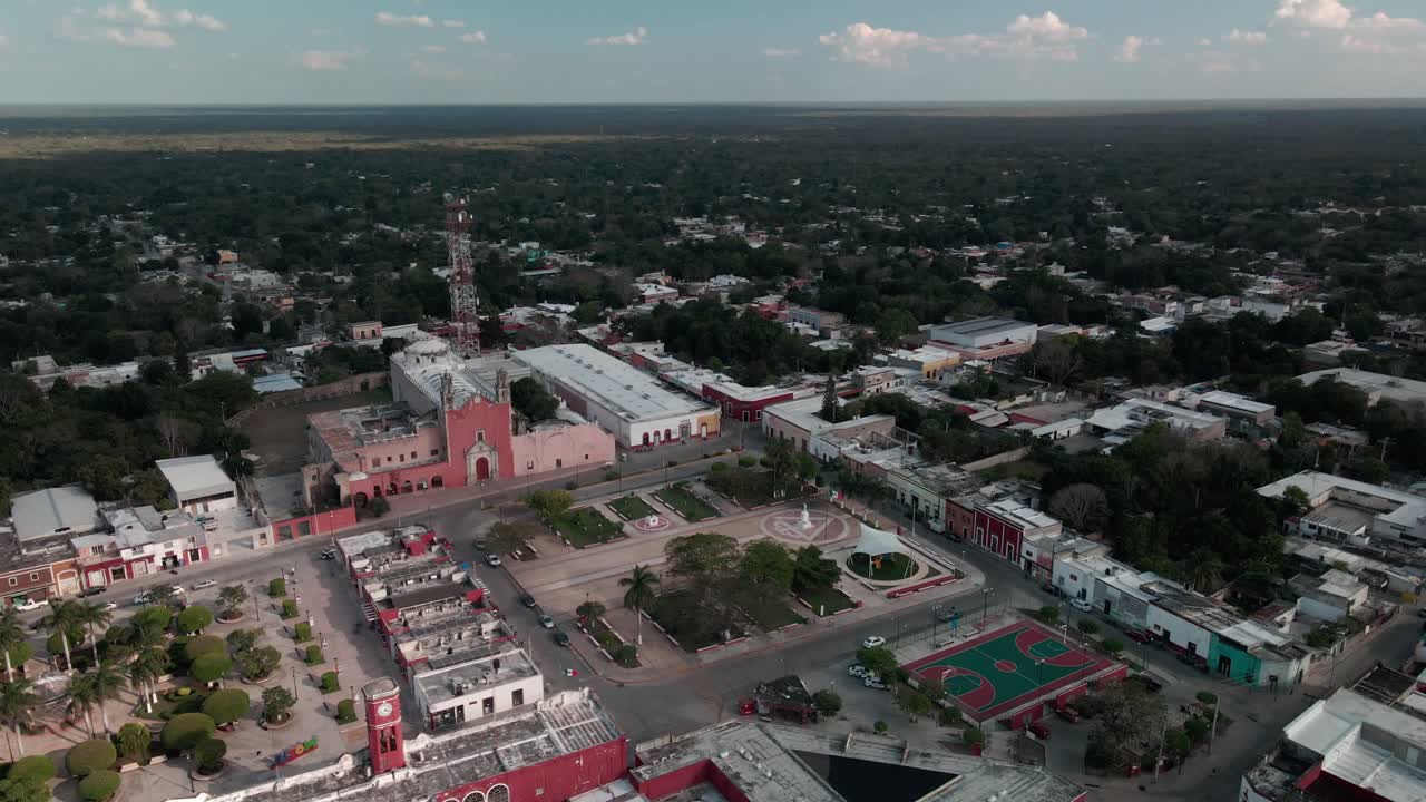 View of Yucatan jungle with a drone