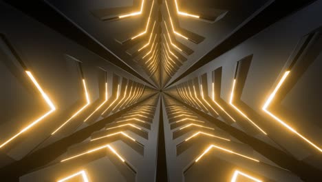 túnel futurista abstracto con iluminación de neón