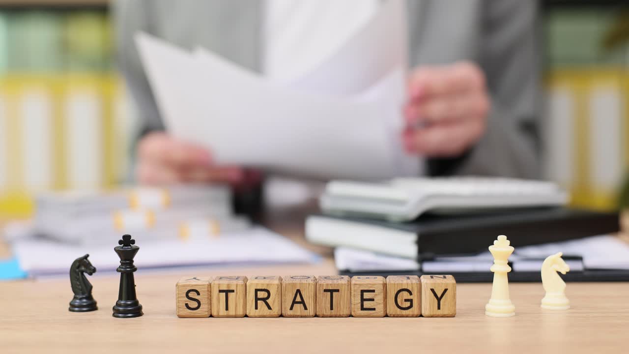 Business strategy chess concept
