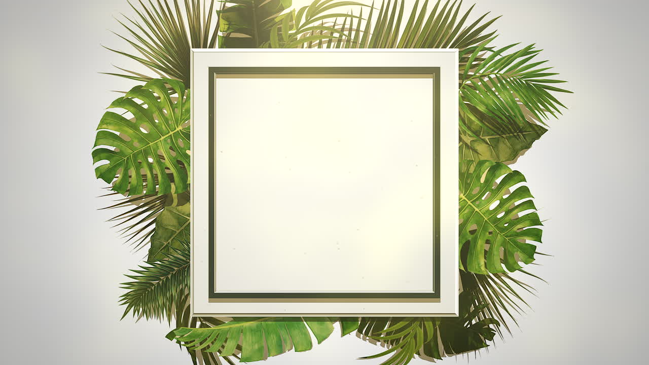 近距離熱帶花朵和葉子 1