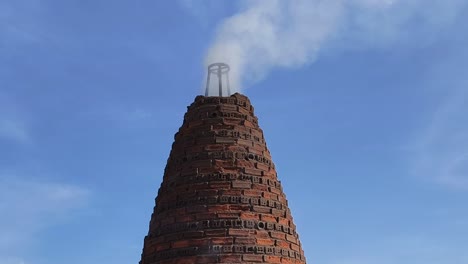 brick kiln with smoke