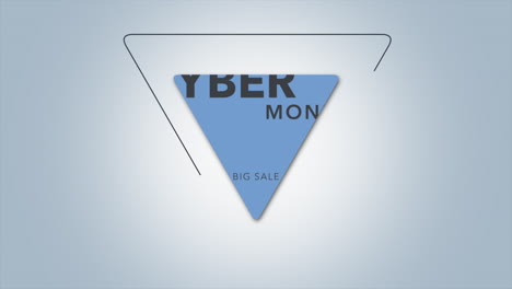 Cyber-Monday-and-Big-Sale-with-triangle-on-white-gradient