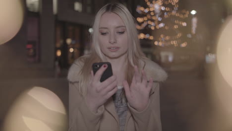 young woman tries to buy the perfect gift but is unhappy when she can't find the right present - in slowmotion and ungraded