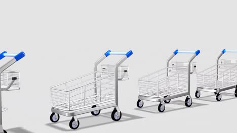 trolleys in motion. concept of consumer society