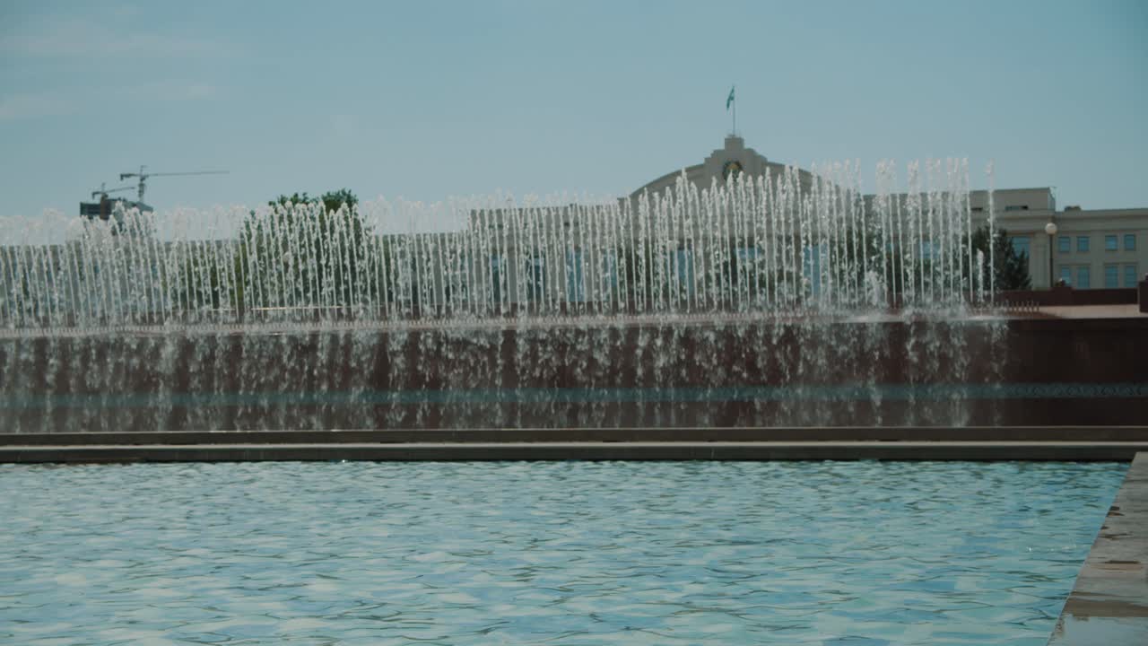 Fountain in Tashkent Uzbekistan. City center, President Palace