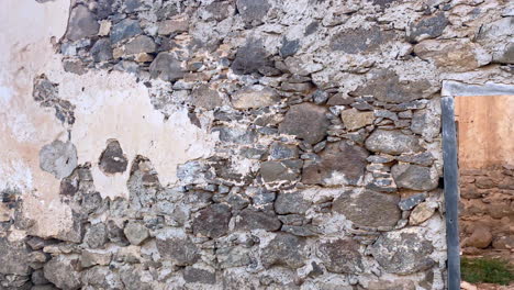 close-up of an abandoned stone house in the old town of betancuria