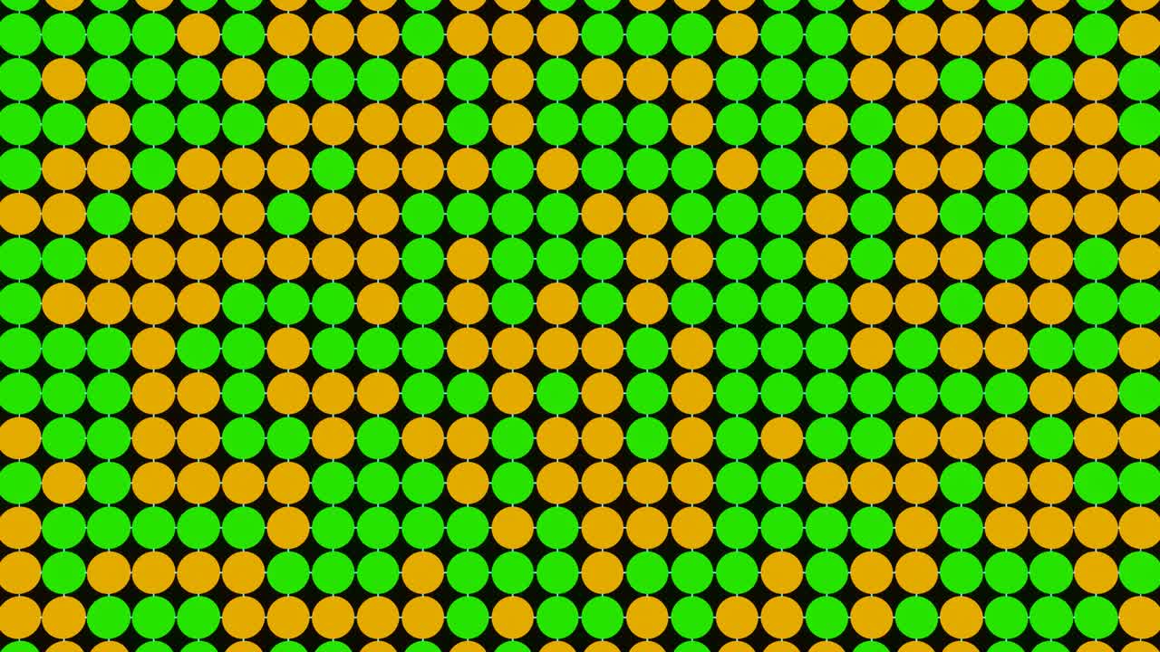 panel de bucle de puntos multicolores que parpadean.