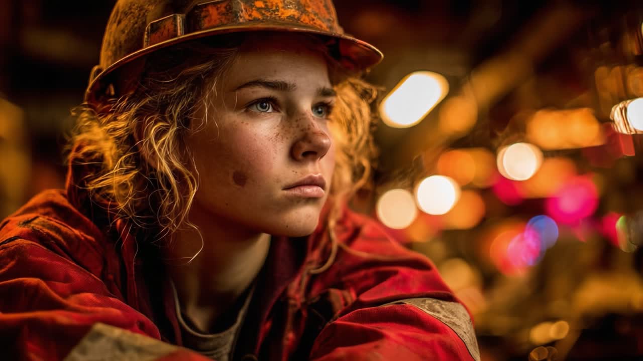 A contemplative moment captured in the life of a miner, showcasing resilience and determination amidst the challenges of a demanding environment