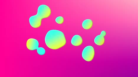 teal and yellow puddle on pink and purple background