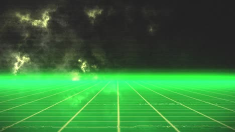 animation of moving green grid