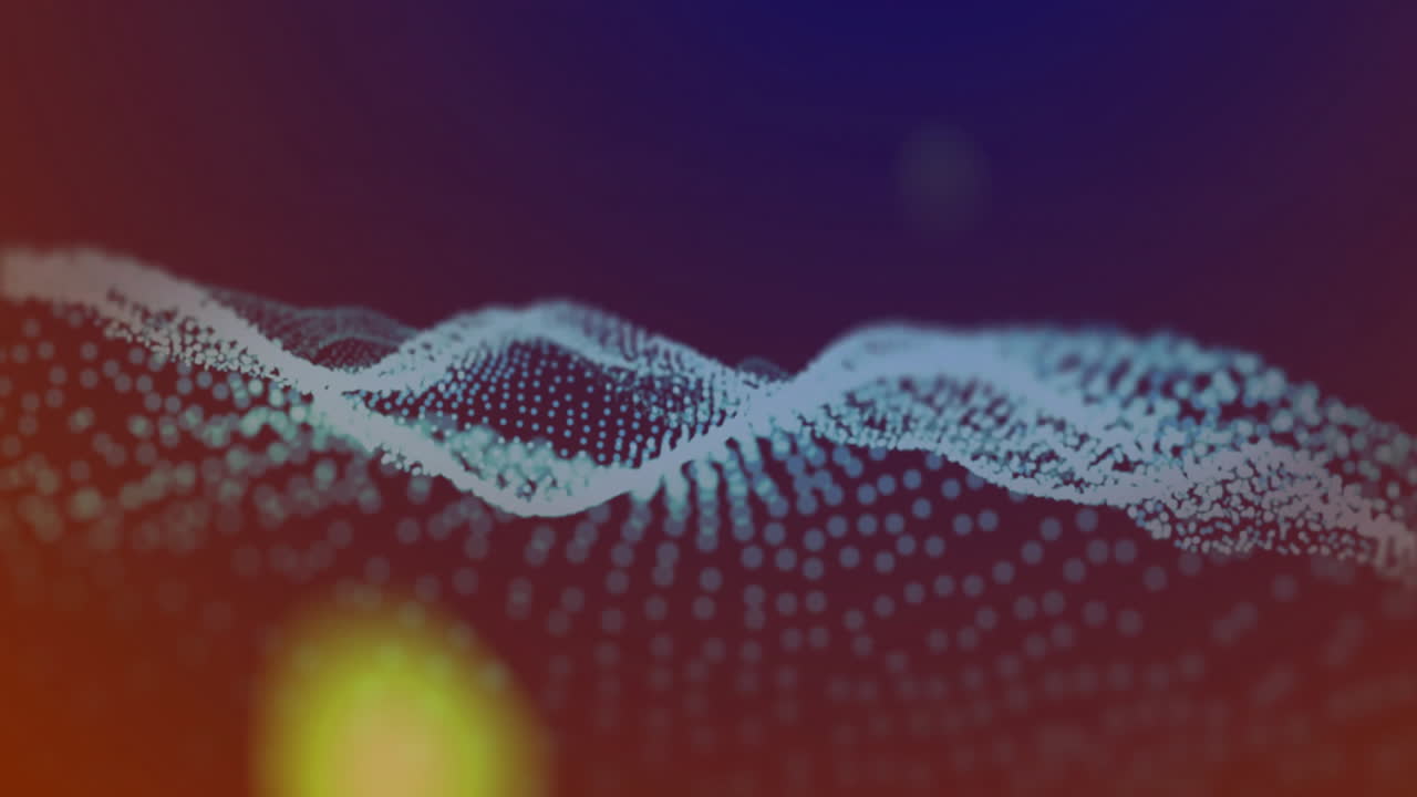 Animation of colourful shades over blue spots