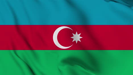 azerbaijan flag seamless waving animation