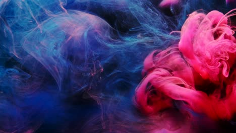 ink explosion fantasy cloud pink blue fluid leak