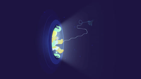 Astronaut Entering a Wormhole