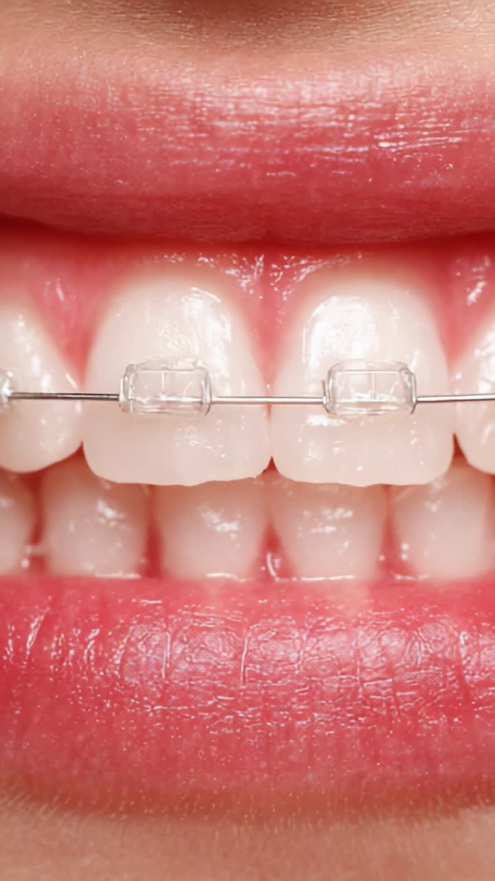 A Close-Up View of Perfectly Aligned Teeth with Braces: Transforming Smiles and Improving Dental Health through Orthodontic Treatment