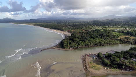 mouth of yeguada river near esmeralda bay in dominican republic