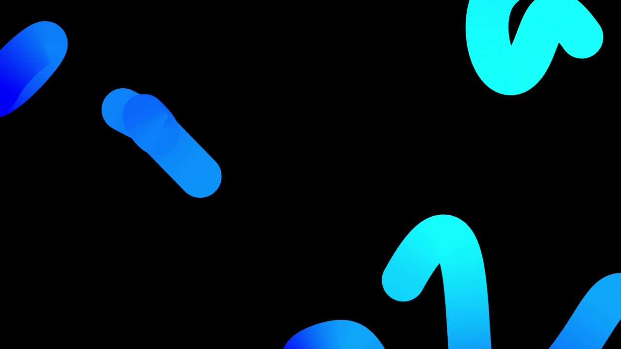 patrón de formas gráficas animadas. garabateo 3d aleatorio. movimiento de líneas caóticas.