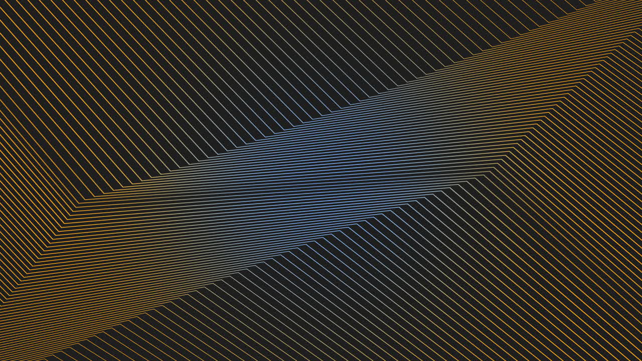 animación abstracta neón naranja y líneas azules