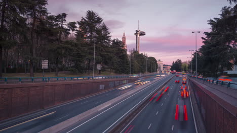 Sunset-in-Moncloa,-Madrid