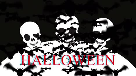 Animación-De-Texto-De-Halloween-Sobre-Murciélagos-Y-Calaveras