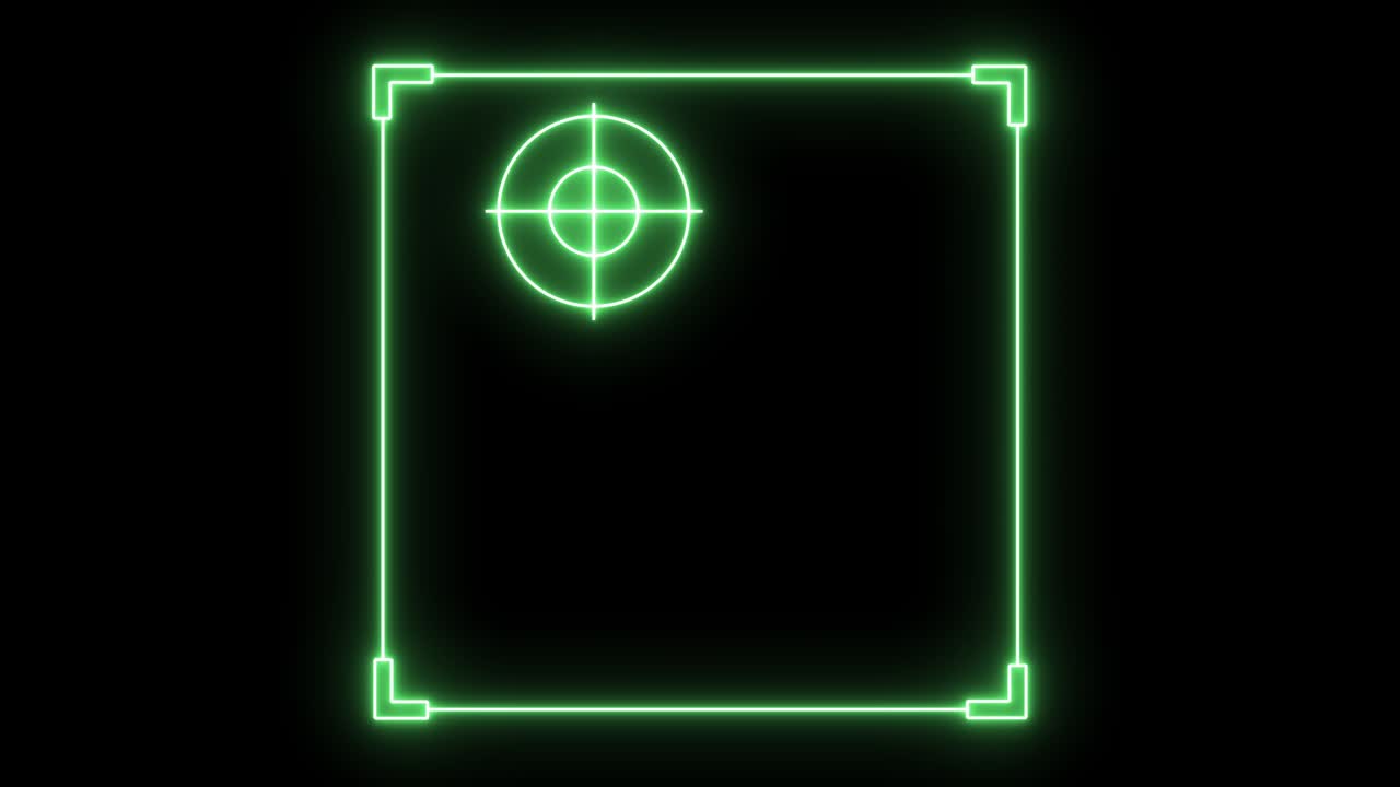 animación de pantalla de radar con objetivo en movimiento.