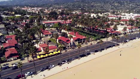 A-flight-over-a-Santa-Barbara-beach