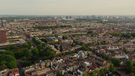 amsterdam cityscape aerial view