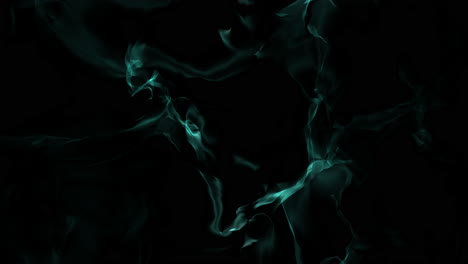 dynamic blue smoke swirl against black background