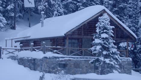 cabin at lake agnes in banff national park