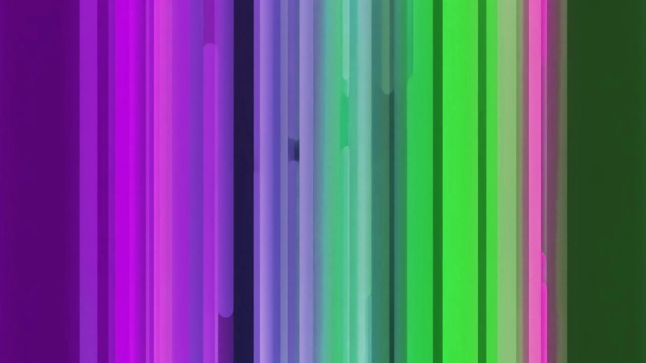 Animação Abstrata de Barras Verticais Coloridas Movendo-se em Fundo Preto