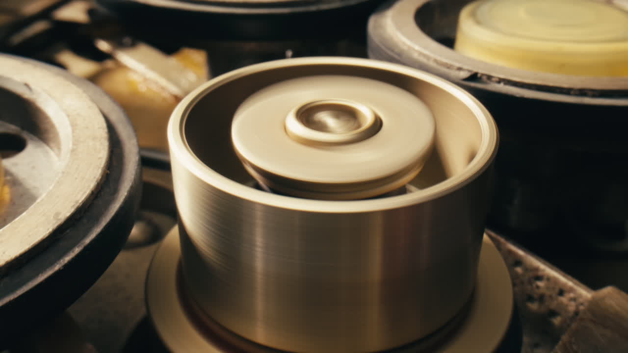 старинный механизм магнитофона с катушками