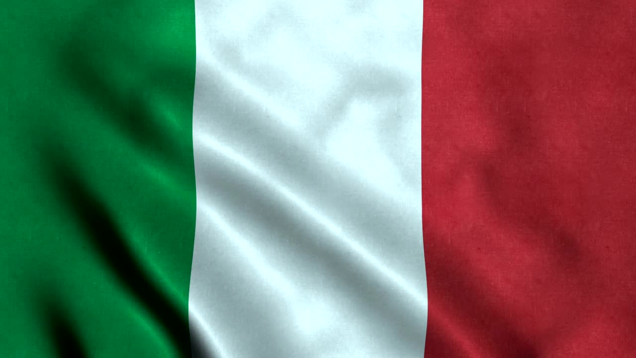 Bandiera dell'Italia in 4K, con loop continuo