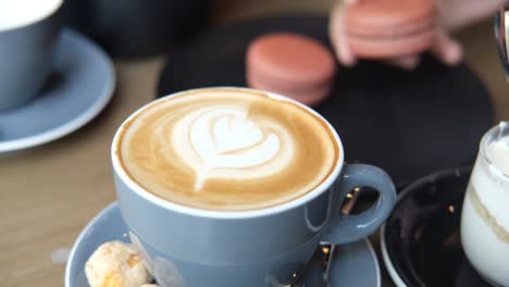 coffee and macarons