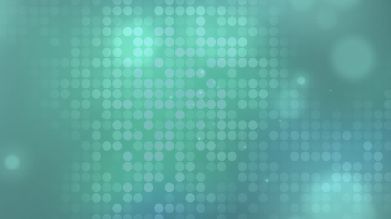 video generado digitalmente de puntos brillantes que se mueven contra un fondo azul