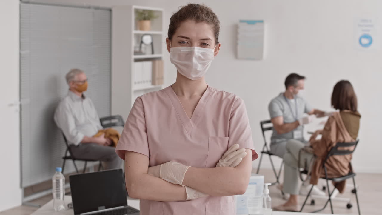 Young Female Doctor Posing in Hospital