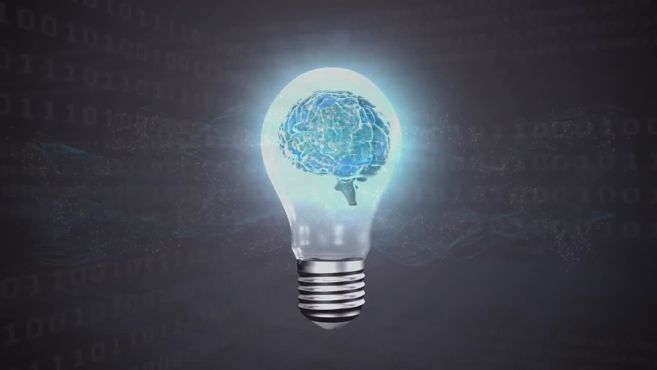 compuesto digital de un concepto de idea y el sistema binario