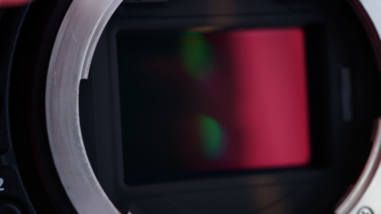 Close up view of a digital camera lens